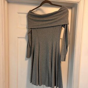 Alya Heather Gray Knit Dress